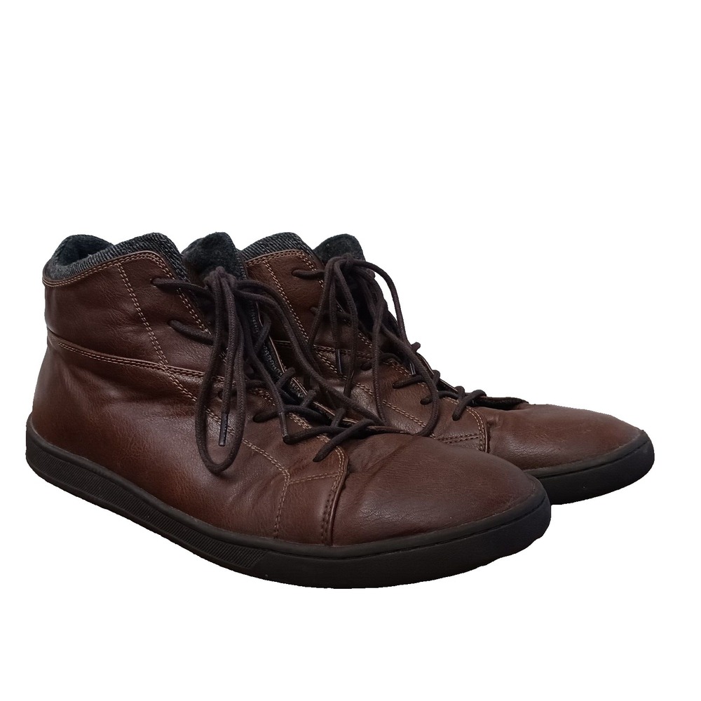 ALDO Men's Brown‎ Leather High Hi Top Lace Up Boots Size 12